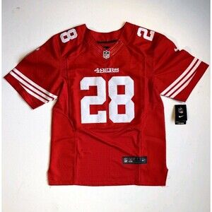 Nike NFL Carlos Hyde Red 28 Home Jersey 44 On Field San Francisco 49ers NWT (XL)